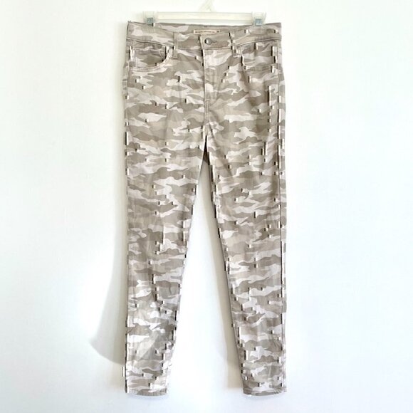 LEVI'S 720 High Rise Super Skinny Crop Jeans Tan Camo Camouflage Cropped Ankle - Picture 2 of 12
